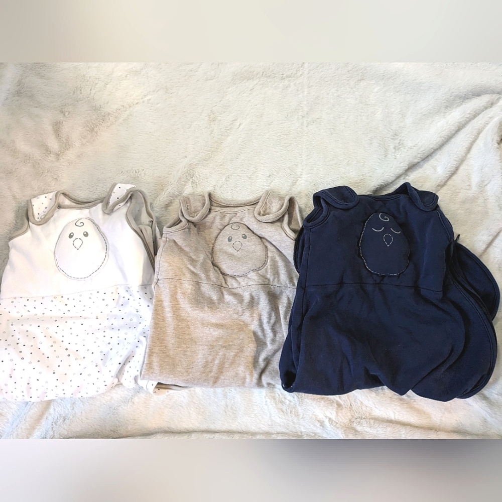 NESTED BEAN classic zen weighed sleep sack bundle of 3 size small 0-6 months